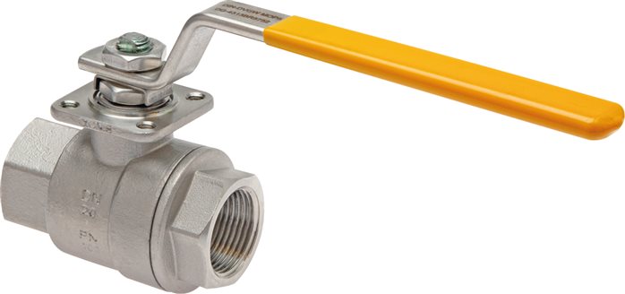 Exemplary representation: DVGW stainless steel ball valve, 2-part